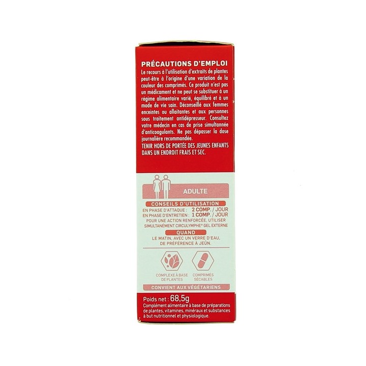 Circulymphe Jambes légères - 2x60cpr sécables - Santé verte - IllicoPharma