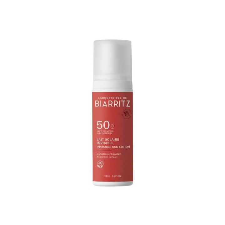 Lait Solaire Invisible SPF50 Bio 100ml - Laboratoires de Biarritz – IllicoPharma