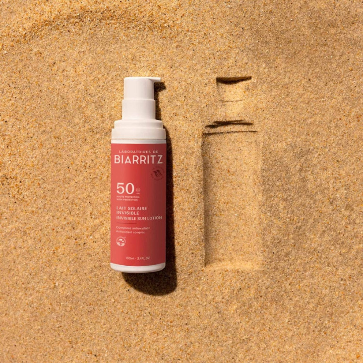 Lait Solaire Invisible SPF50 Bio 100ml - Laboratoires de Biarritz – IllicoPharma