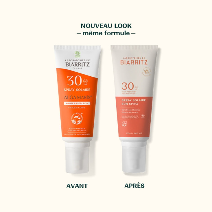 Spray Solaire SPF30 Bio 100ml - Laboratoires de Biarritz – IllicoPharma