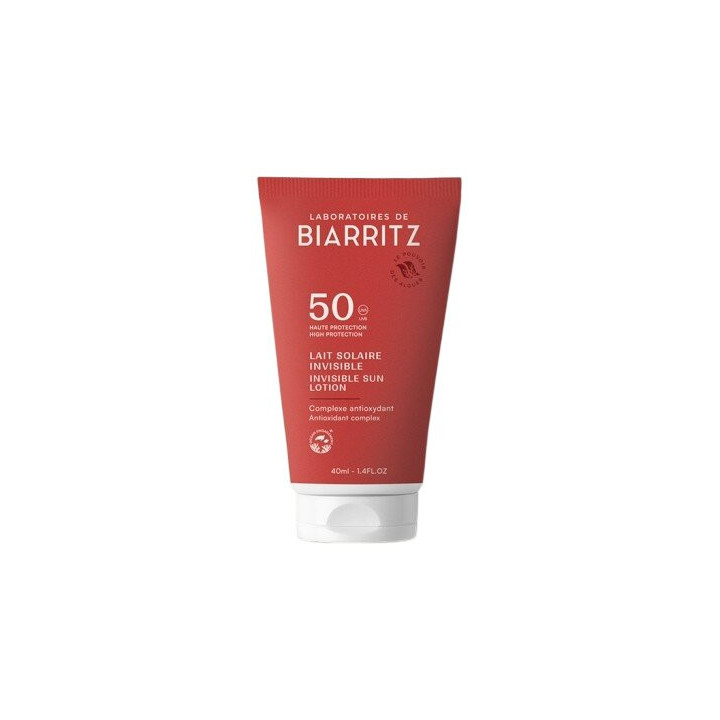 Lait Solaire Invisible SPF50 Bio 40ml - Laboratoires de Biarritz – IllicoPharma