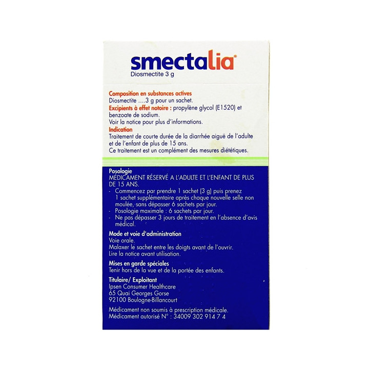 Smectalia Citron-Menthe x12 sachets - IllicoPharma