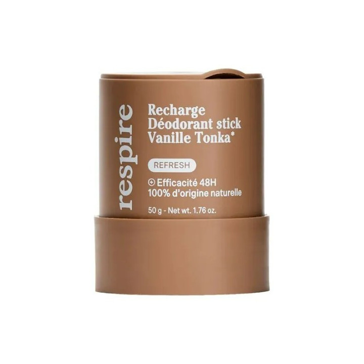 Recharge Déodorant Stick Vanille Tonka 48h 50g - Respire - IllicoPharma