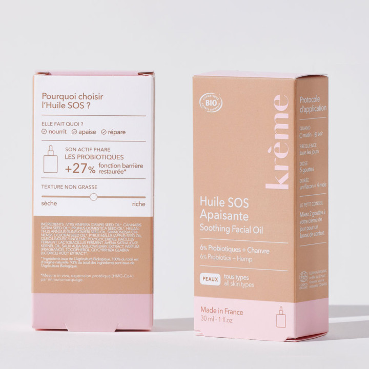 Huile SOS Apaisante Bio 30ml – Krème – IllicoPharma