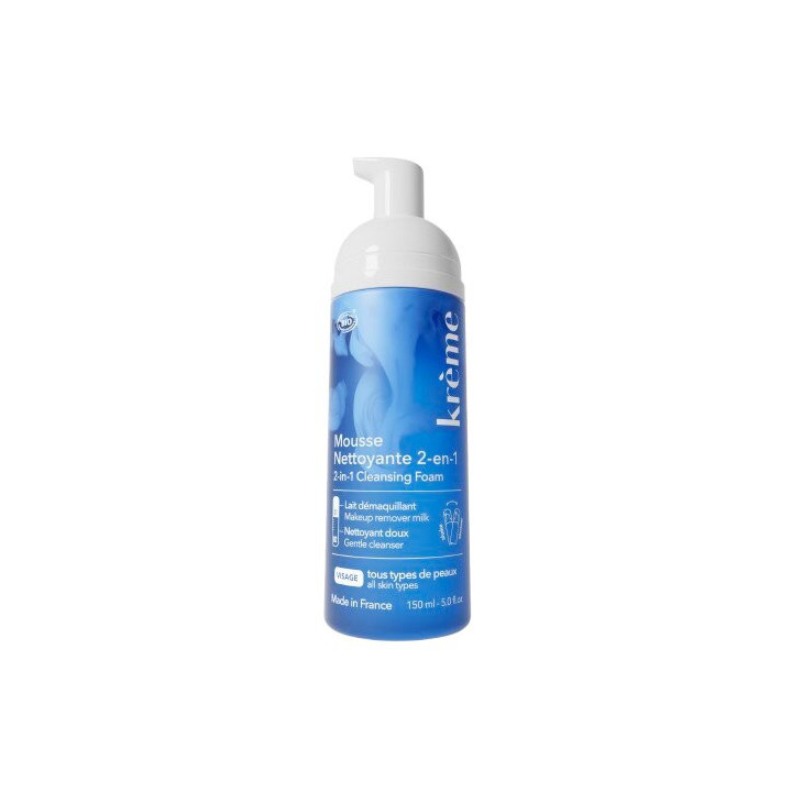 Mousse Nettoyante 2-en-1 Bio 2x150ml – Krème – IllicoPharma