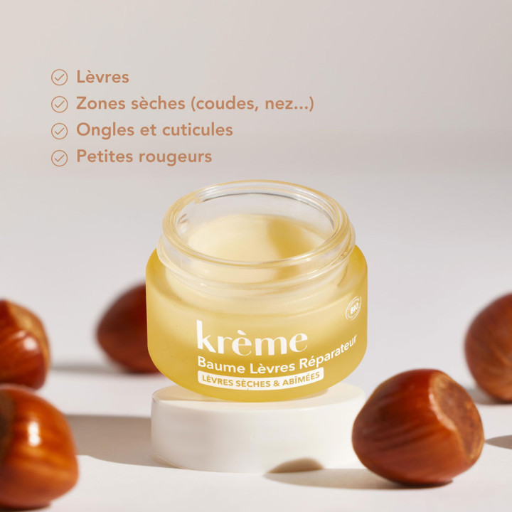 Baume Lèvres Réparateur Bio 10g – Krème – IllicoPharma