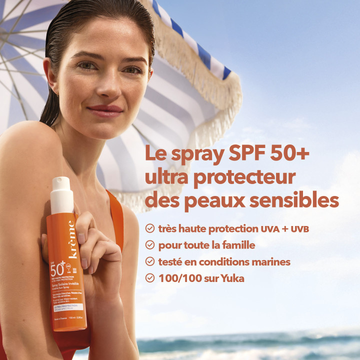 Spray Solaire Invisible SPF50+ Bio 150ml – Krème – IllicoPharma