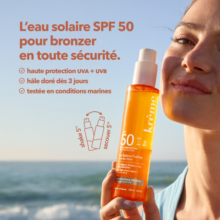 Eau Solaire Fraîche SPF50 Bio 150ml – Krème – IllicoPharma