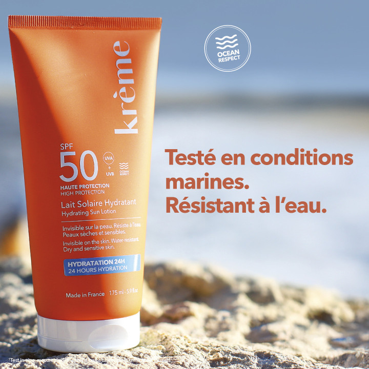 Lait Solaire Hydratant SPF50 Bio 175ml – Krème – IllicoPharma