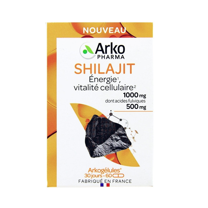Arkogélules Shilajit x60 gélules - Arkopharma - IllicoPharma