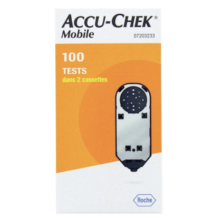 Accu-Chek Mobile Cassettes-Test x100 - Lecteurs de glycémie et accessoires - IllicoPharma