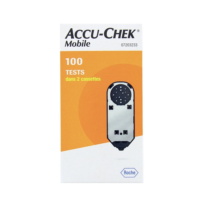 Accu-Chek Mobile Cassettes-Test x100 - Lecteurs de glycémie et accessoires - IllicoPharma