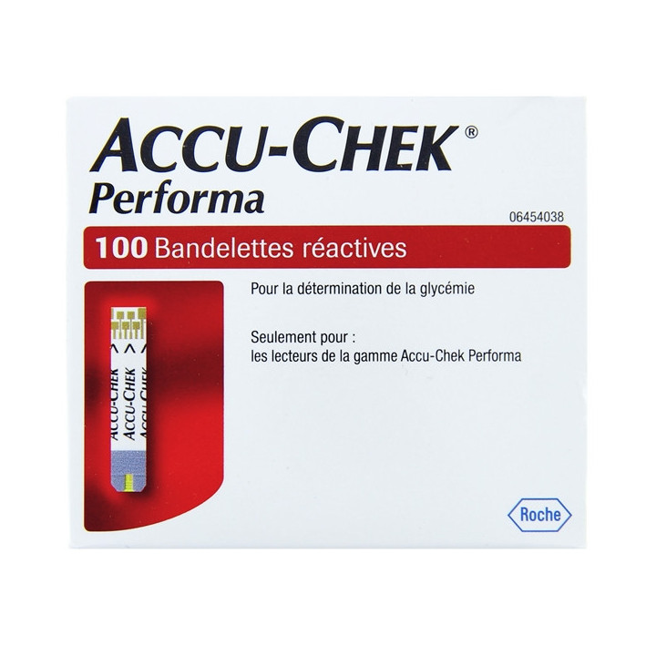 Accu-Chek Performa x100 bandelettes réactives - Diabète - IllicoPharma