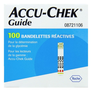 Accu-Chek Guide x100 bandelettes réactives - Diabète - IllicoPharma