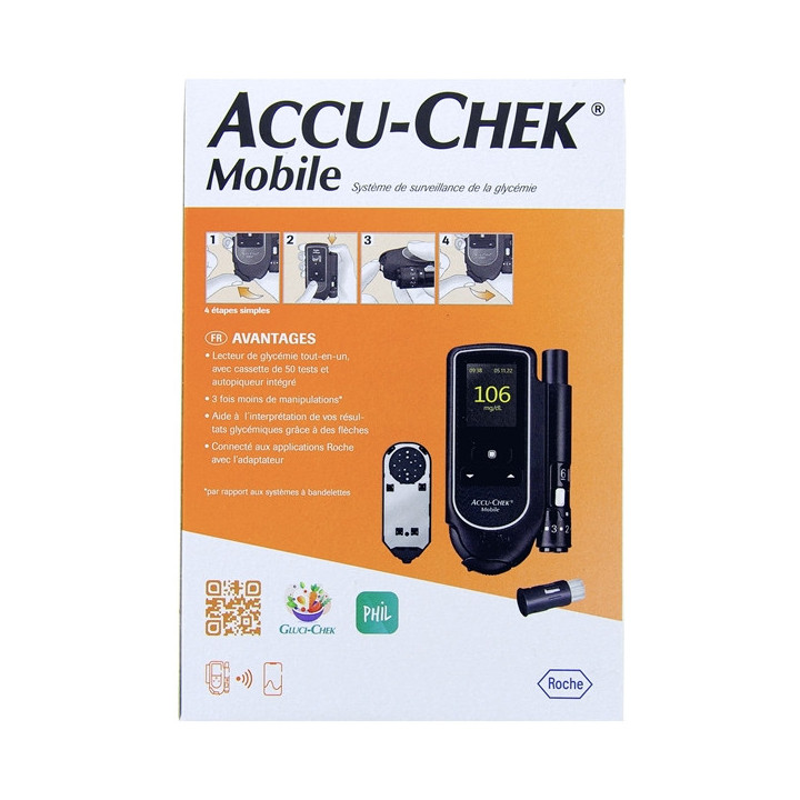 Accu-Chek Mobile Lecteur de Glycémie tout-en-un - Diabète - IllicoPharma