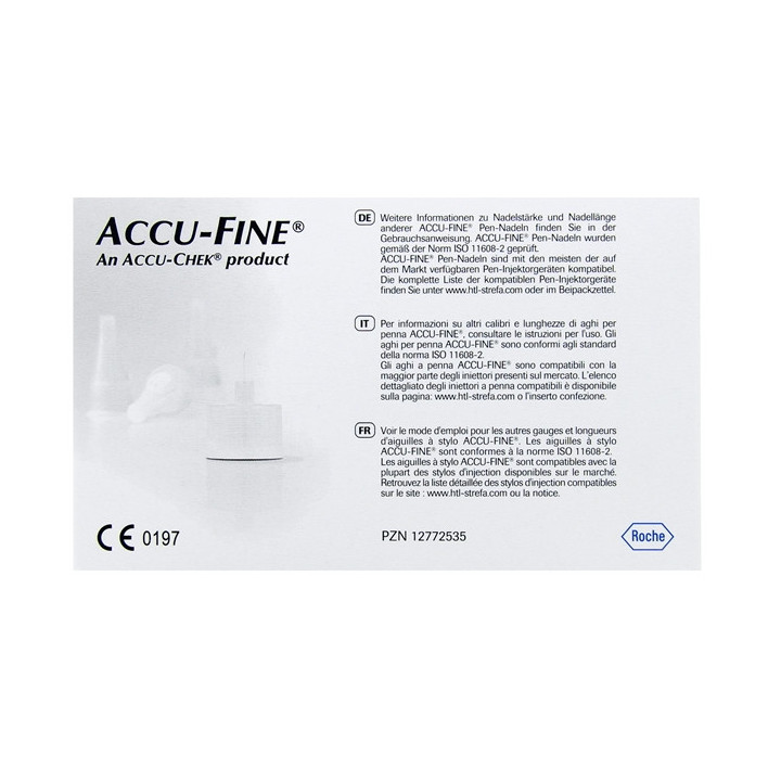 Accu-Fine Aiguilles à Stylo Stériles 4mm x100 - Diabète - IllicoPharma