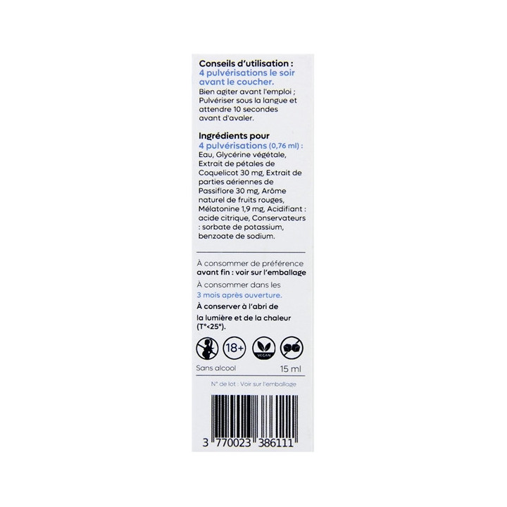 Spray Sublingual Sommeil 15ml – Les Bienfaits – IllicoPharma
