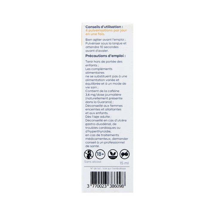 Spray Sublingual Boost Énergie 15ml – Les Bienfaits – IllicoPharma