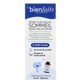 Spray Sublingual Sommeil Sans Mélatonine 15ml – Les Bienfaits – IllicoPharma