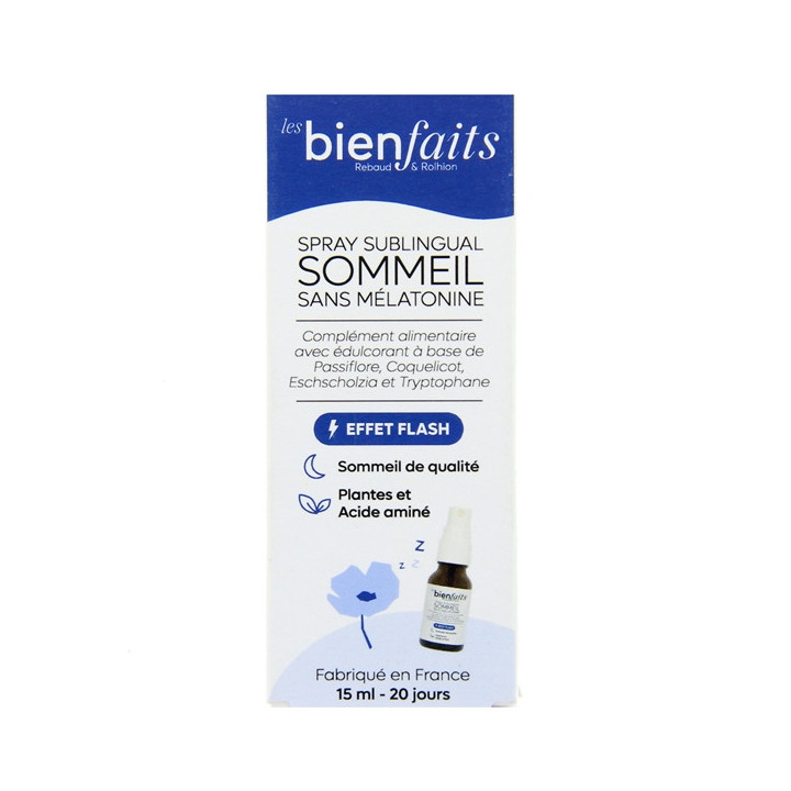 Spray Sublingual Sommeil Sans Mélatonine 15ml – Les Bienfaits – IllicoPharma