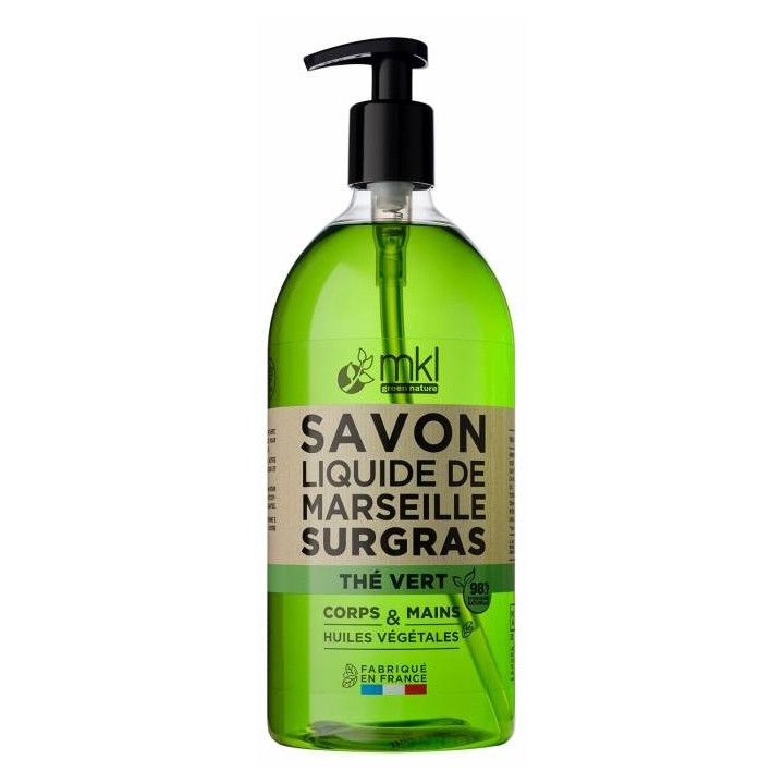 Savon Liquide de Marseille Surgras Thé Vert 1L – MKL – IllicoPharma