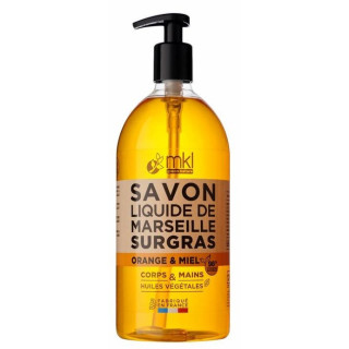 Savon Liquide de Marseille Surgras Orange & Miel 1L – MKL – IllicoPharma