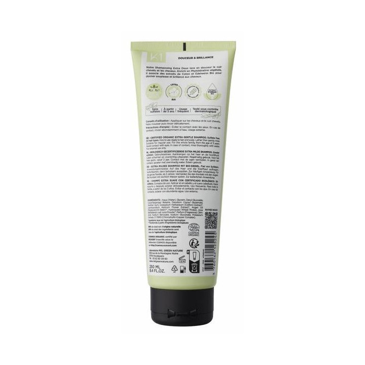 Shampooing Extra Doux Bio 250ml – MKL – IllicoPharma