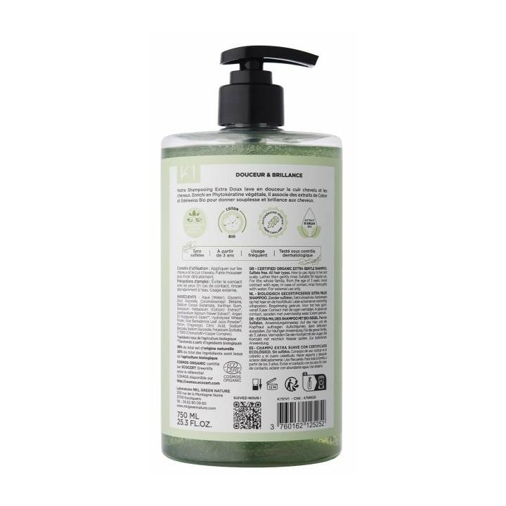 Shampooing Extra Doux Bio 750ml – MKL – IllicoPharma