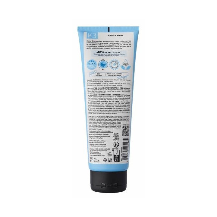 Shampooing Antipelliculaire Bio 250ml – MKL – IllicoPharma
