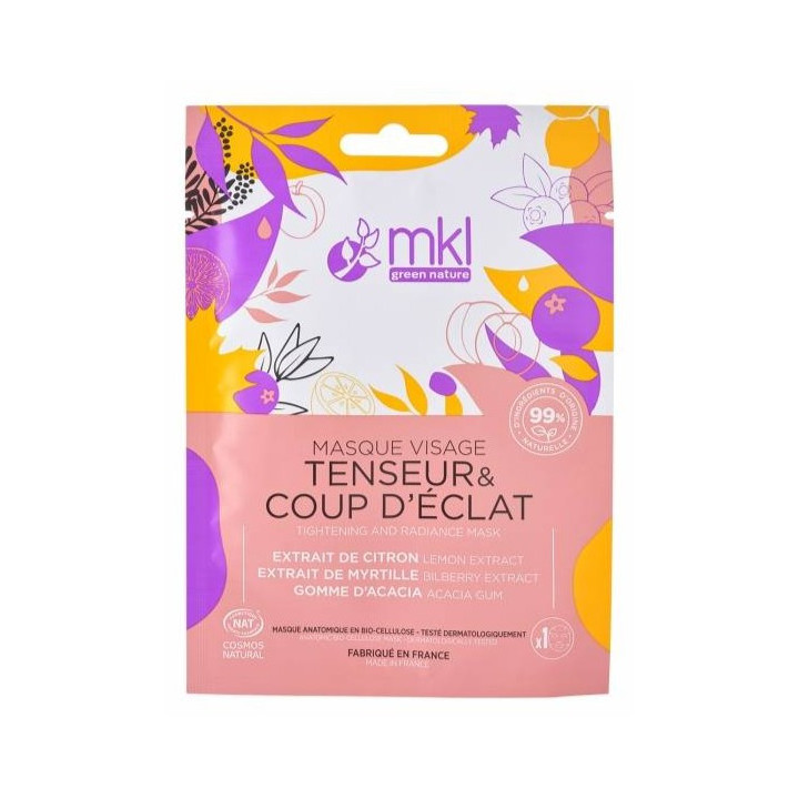 Masque Visage Tenseur & Coup d'Éclat x1 – MKL – IllicoPharma