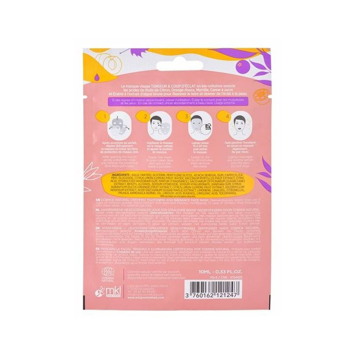 Masque Visage Tenseur & Coup d'Éclat x1 – MKL – IllicoPharma