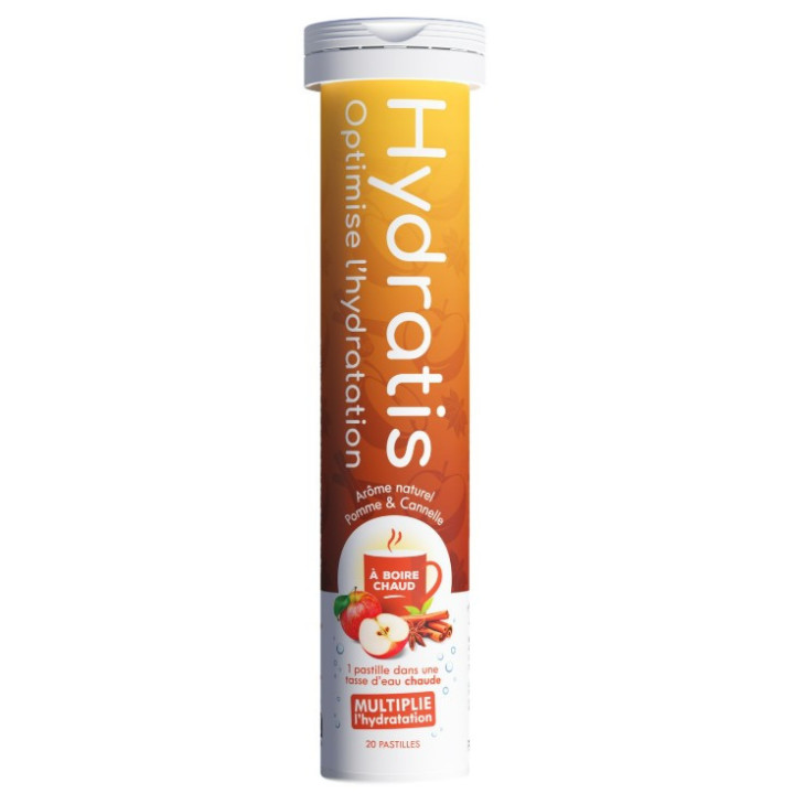 Hydratis Solution d'hydratation Chaude Arôme Pomme Cannelle x20 pastilles – IllicoPharma