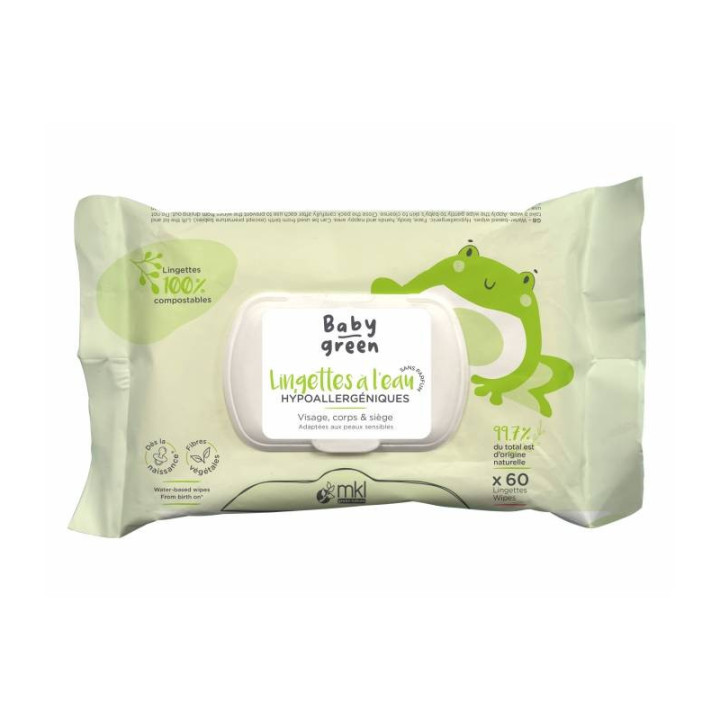 Baby Green Lingettes à l'Eau x60 – MKL – IllicoPharma