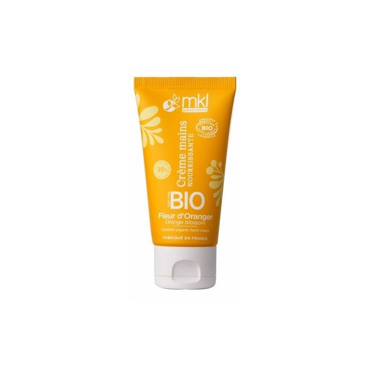 Crème Mains Nourrissante Bio Fleur d'Oranger 50ml – MKL – IllicoPharma