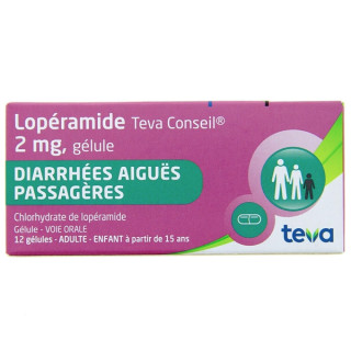 Loperamide Teva 2mg 12 gélules, Diarrhée, e-Pharmacie IllicoPharma