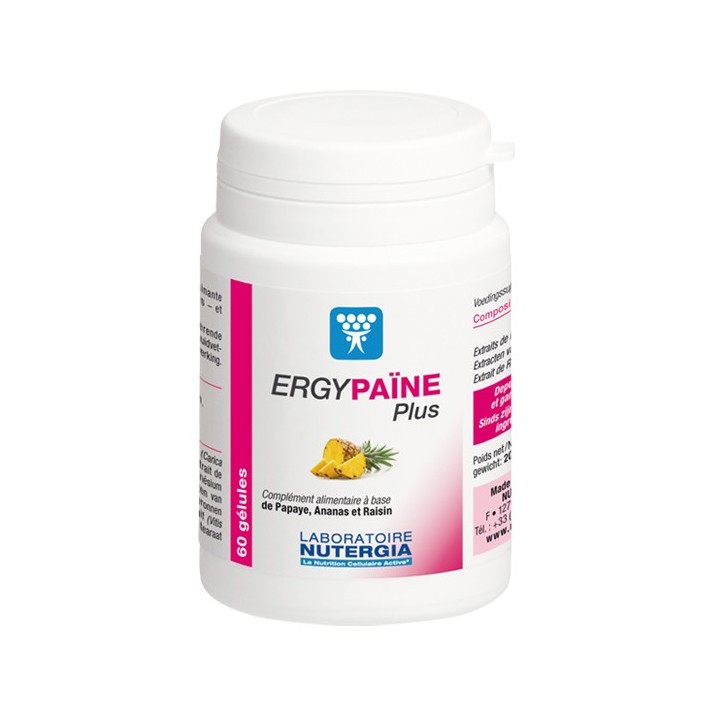Ergypaïne Plus - 60 gélules - Nutergia - Minceur, détoxifiant - IllicoPharma