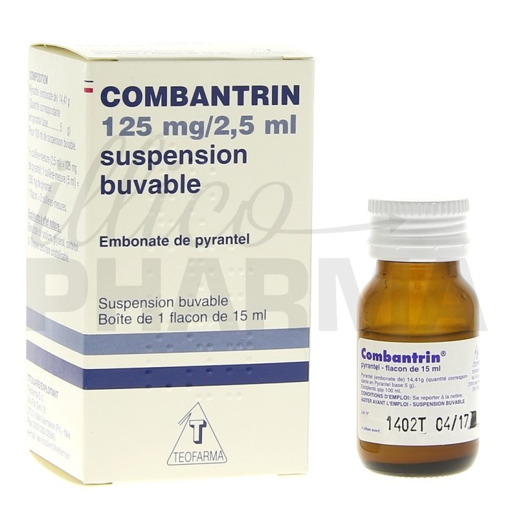 Combantrin 125mg/2,5ml 15ml, Parasites, Pharmacie en ligne IllicoPharma