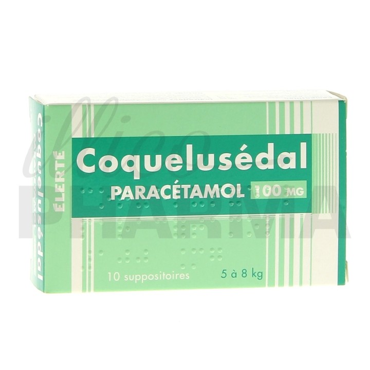 Coquelusedal Paracétamol 100mg 10suppositoires-Association-IllicoPharma