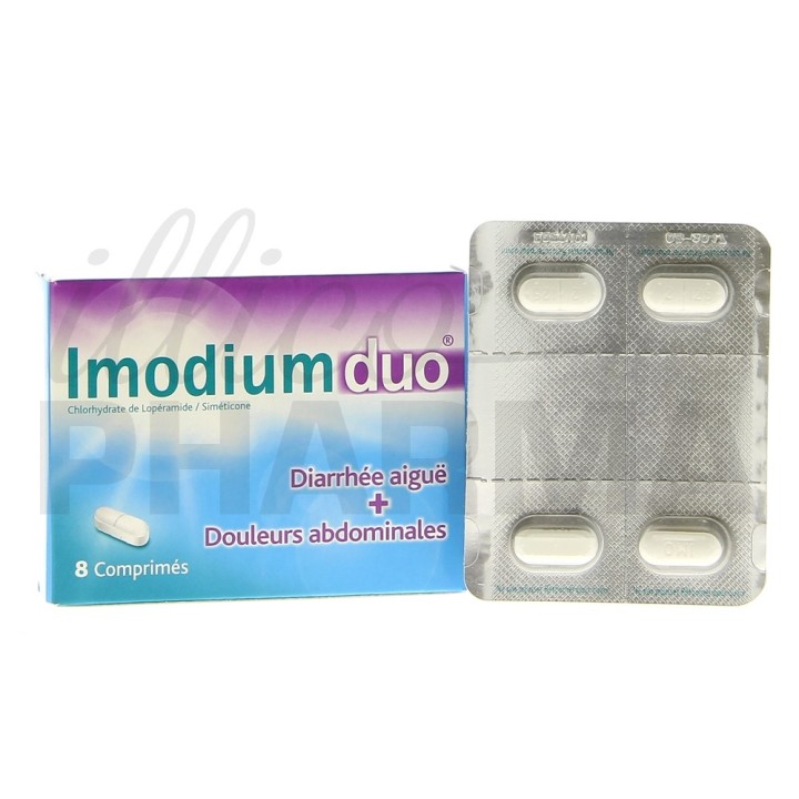 ImodiumDuo 8cpr, Diarrhée, Pharmacie française en ligne IllicoPharma