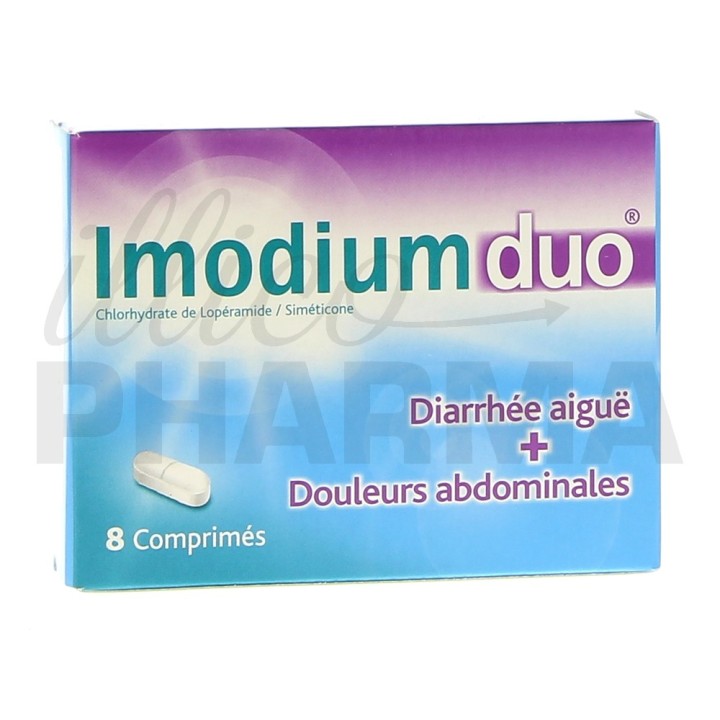 ImodiumDuo 8cpr, Diarrhée, Pharmacie française en ligne IllicoPharma