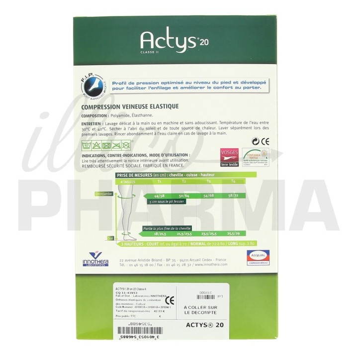 Actys 20 Collant de contention pour femme d'Innothéra - IllicoPharma