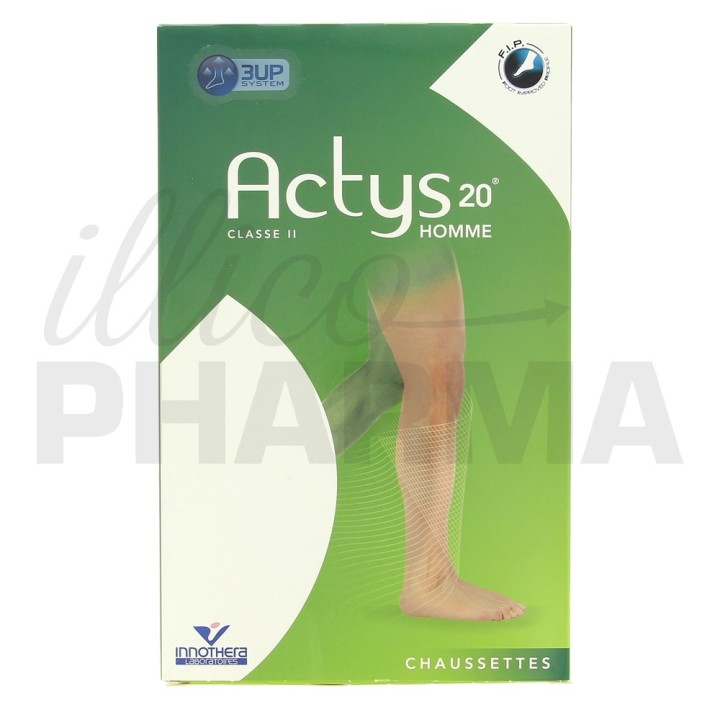 Actys 20 Innothéra - Chaussettes de contention Hommes - IllicoPharma