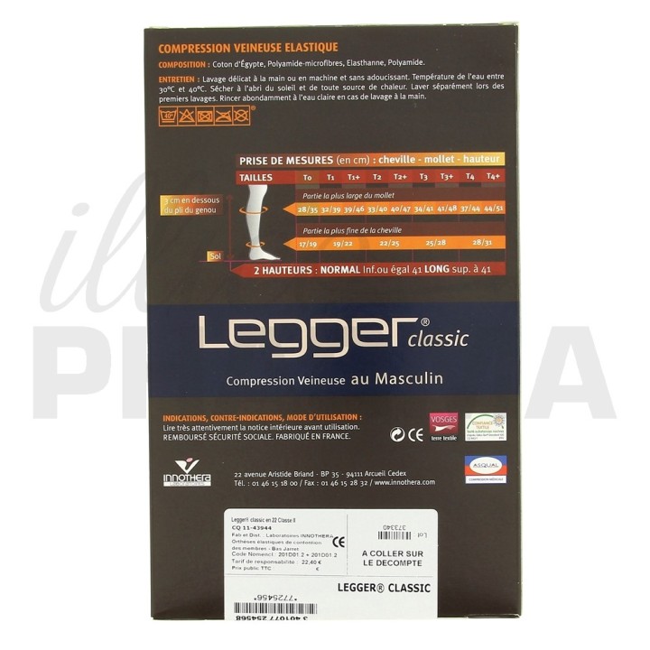 Legger Classic Innothéra - Chaussettes de contention Hommes - IllicoPharma