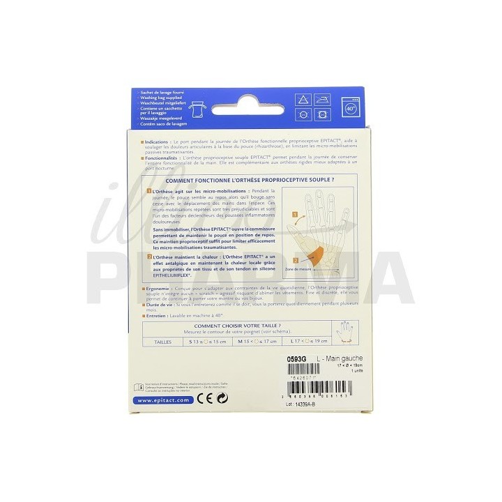 Epitact orthèse proprioceptive pouce gauche - Orthopédie - Pharmacie en ligne IllicoPharma