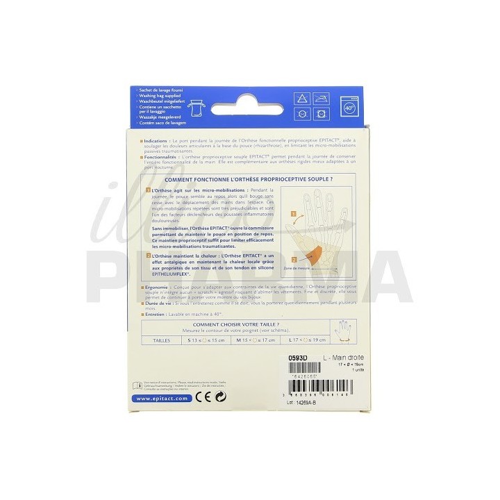 Epitact orthèse proprioceptive pouce droit - Orthopédie - Pharmacie en ligne IllicoPharma