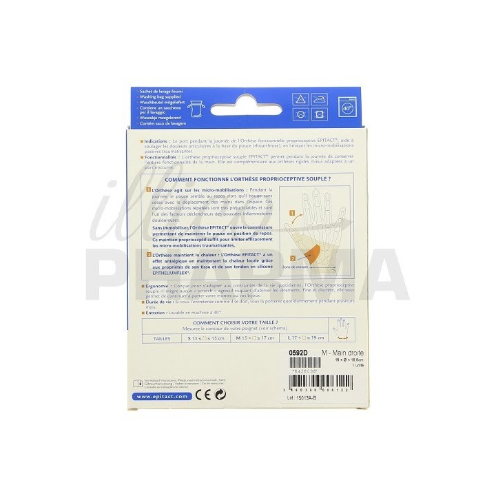 Epitact orthèse proprioceptive pouce droit - Orthopédie - Pharmacie en ligne IllicoPharma