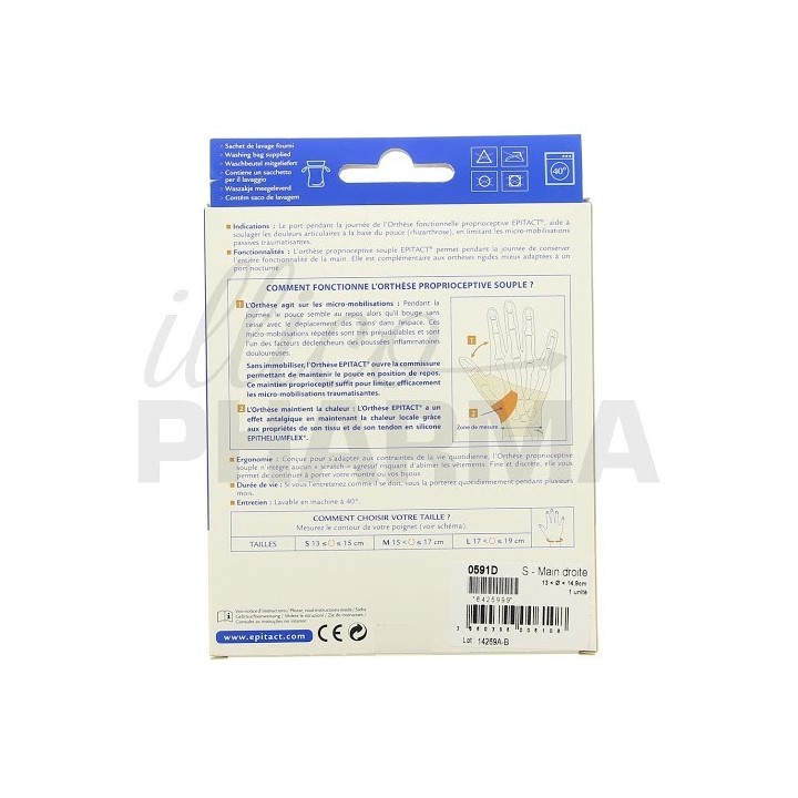 Epitact orthèse proprioceptive pouce droit - Orthopédie - Pharmacie en ligne IllicoPharma
