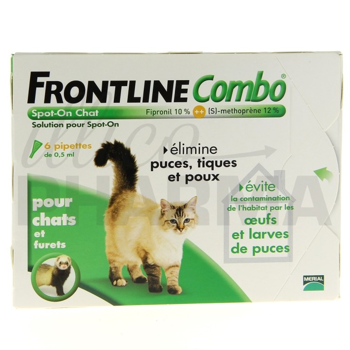 Frontline Combo Spot-On Chat - 6 pipettes - Pharmacie IllicoPharma