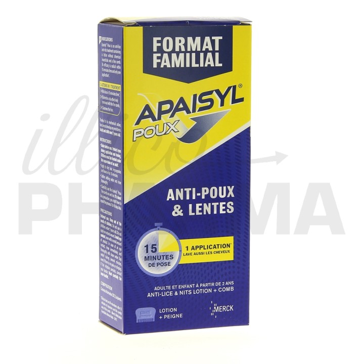 Apaisyl Anti-Poux Xpress Plus 200ml + Peigne - IllicoPharma