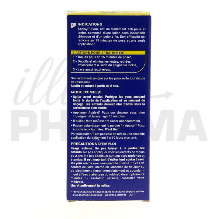 Apaisyl Anti-Poux Xpress Plus 200ml + Peigne - IllicoPharma